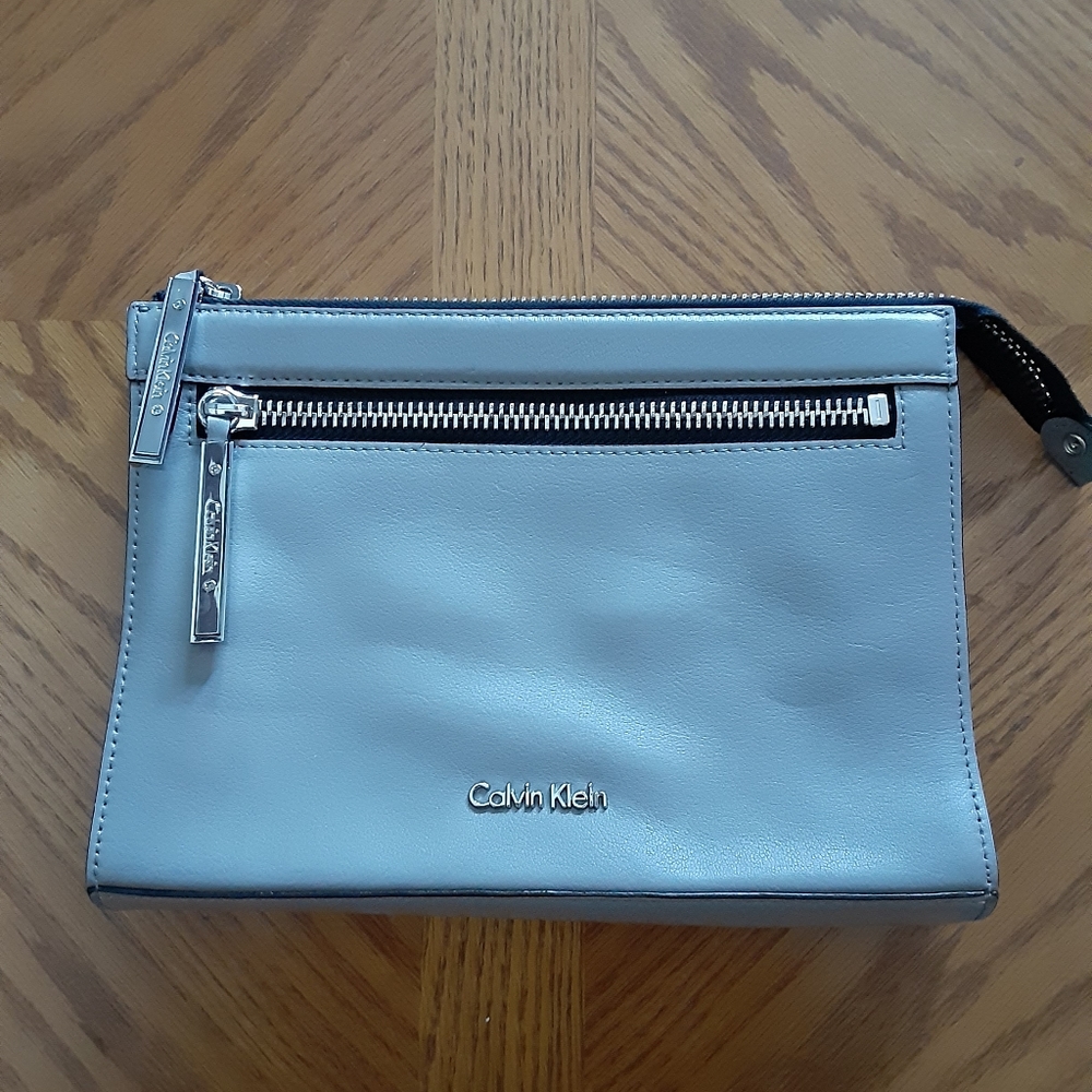 Calvin Klein leather clutch.